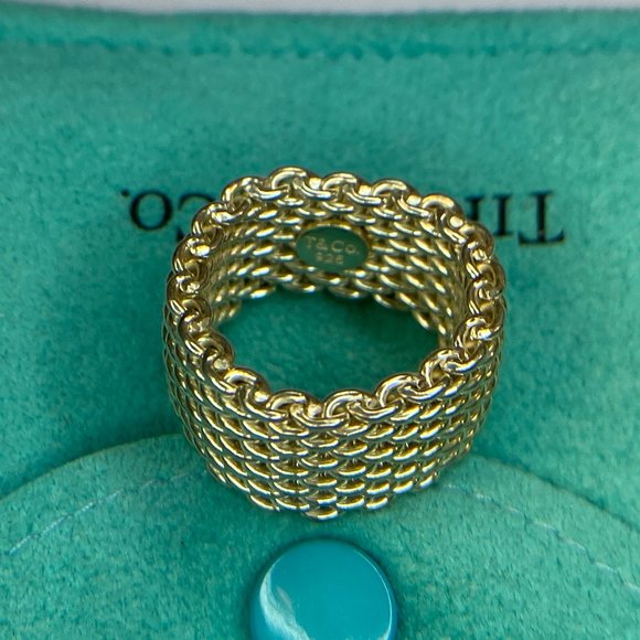TIFFANY Silver Somerset Mesh Wide Band 6 - Picture 5 of 8